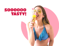 Girl is eating ice cream